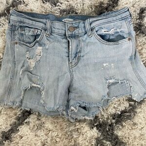Old Navy Light Blue Distressed Women Shorts